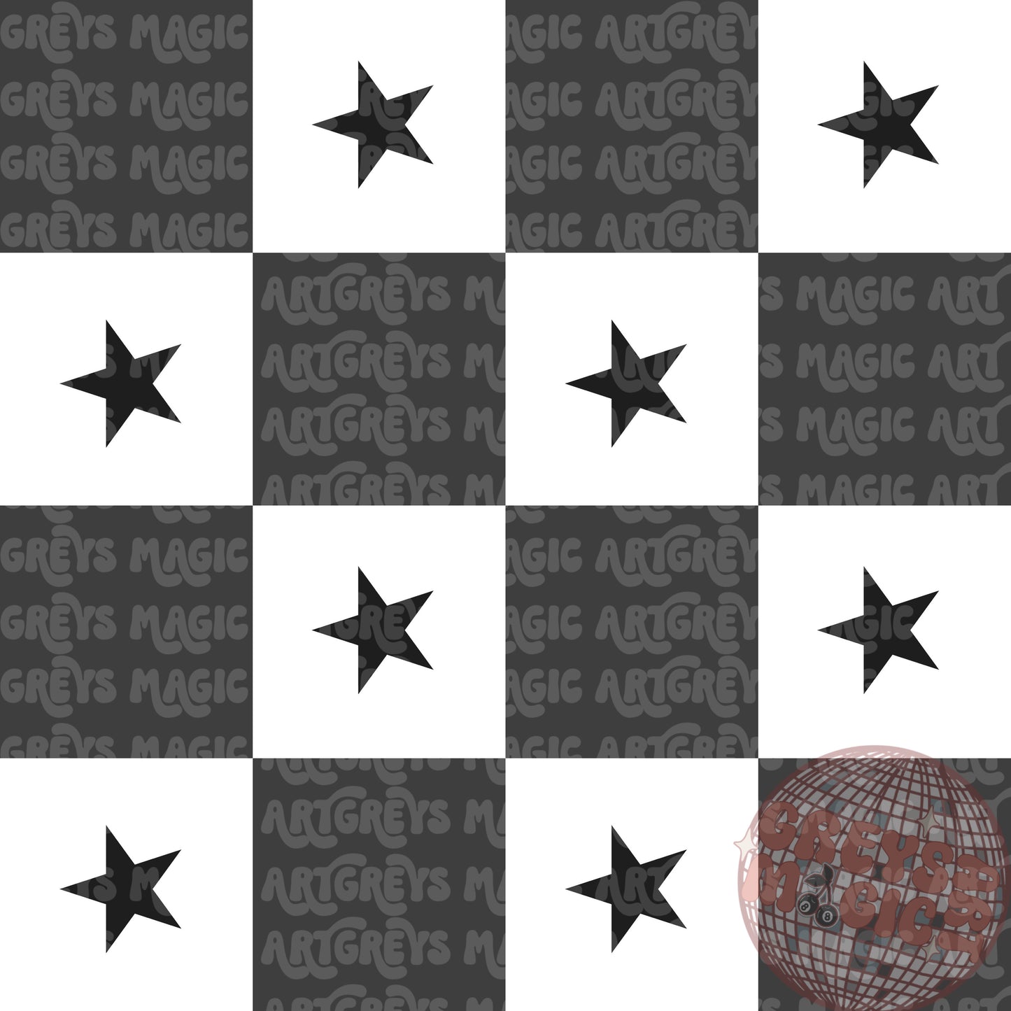 Checkered Stars Seamless File