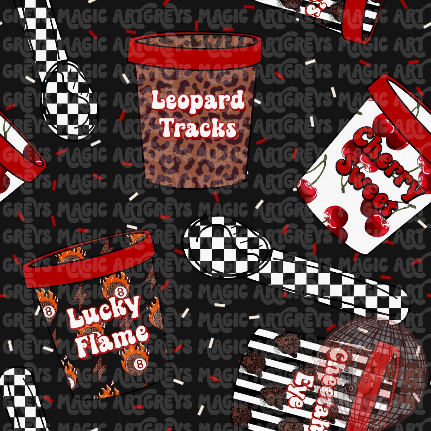 Cheetah Ice Cream Seamless File