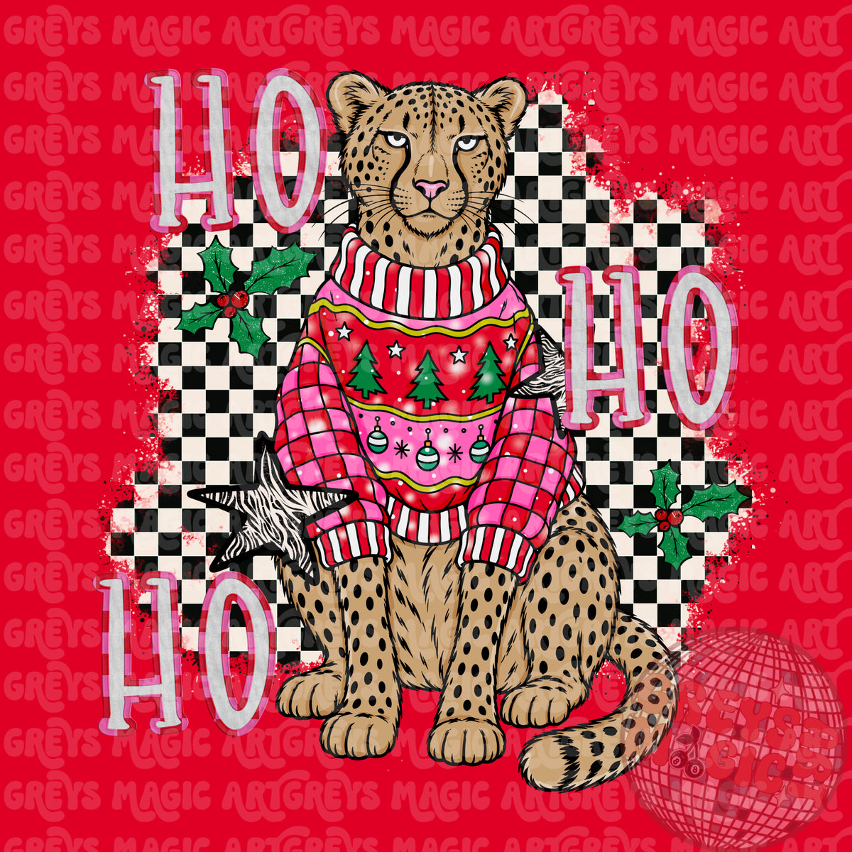 Ho Ho Ho Cheetah PNG