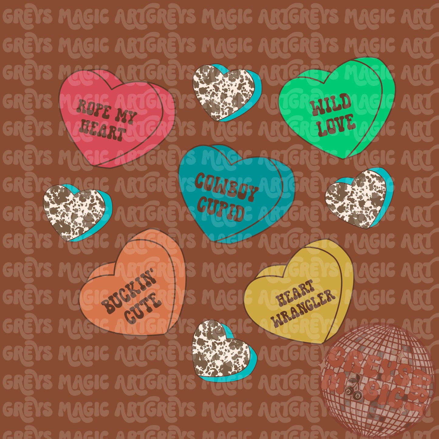 Western Vday Heart PNG