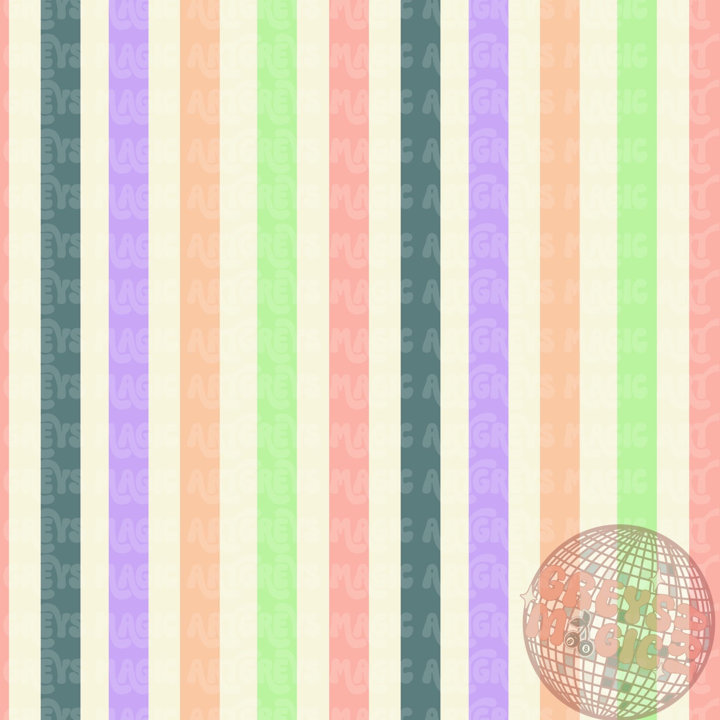 Pastel Rainbow Striped Seamless File