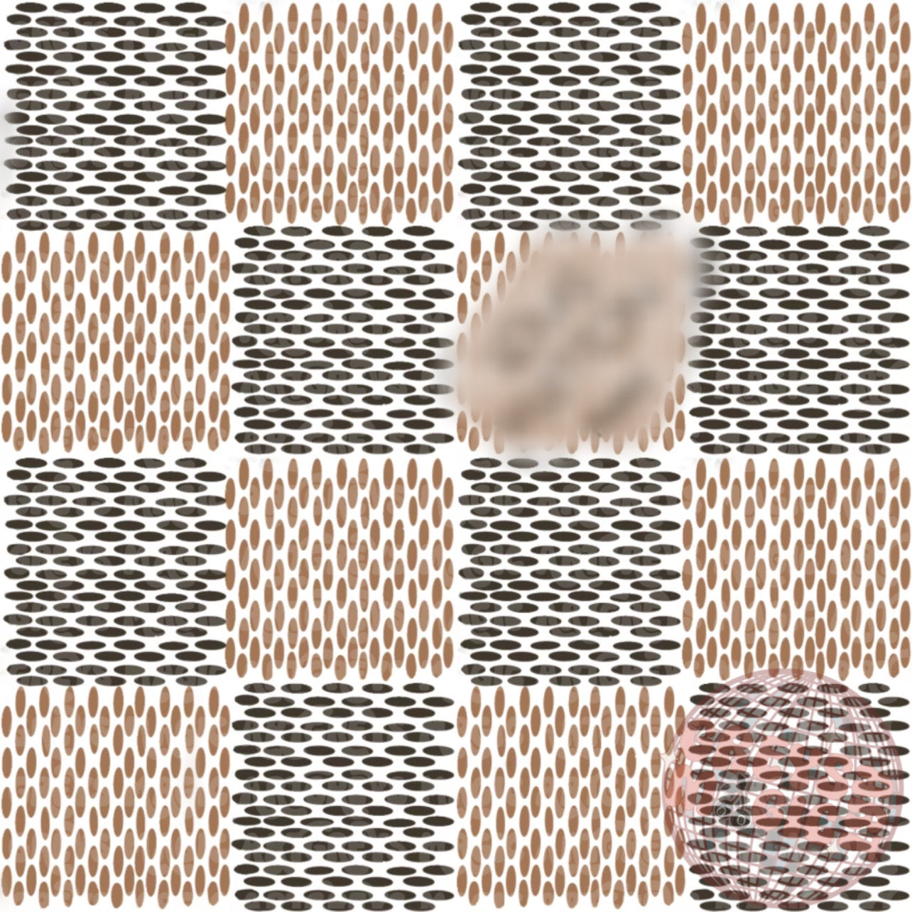 Classic Brown Boujee Checkered Coord Seamless File