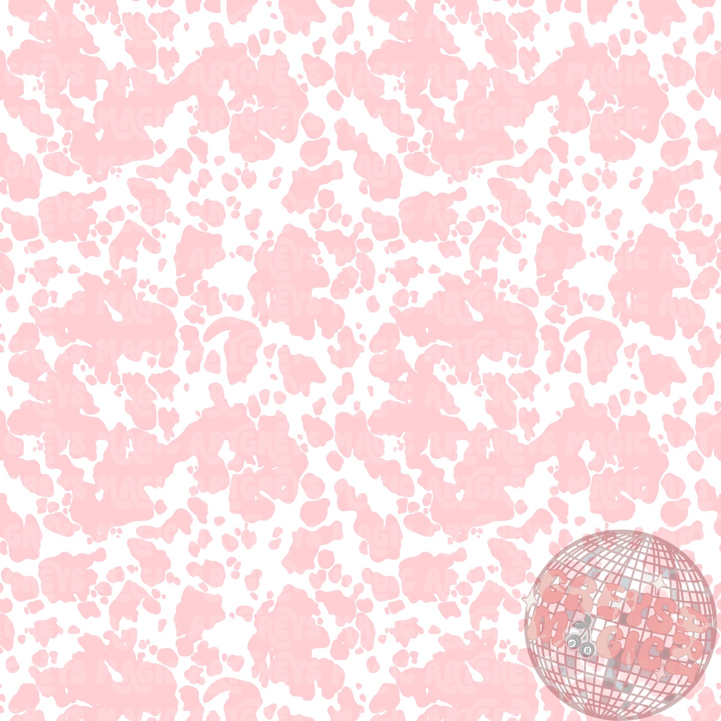 Baby Pink And White Cowprint Seamless File