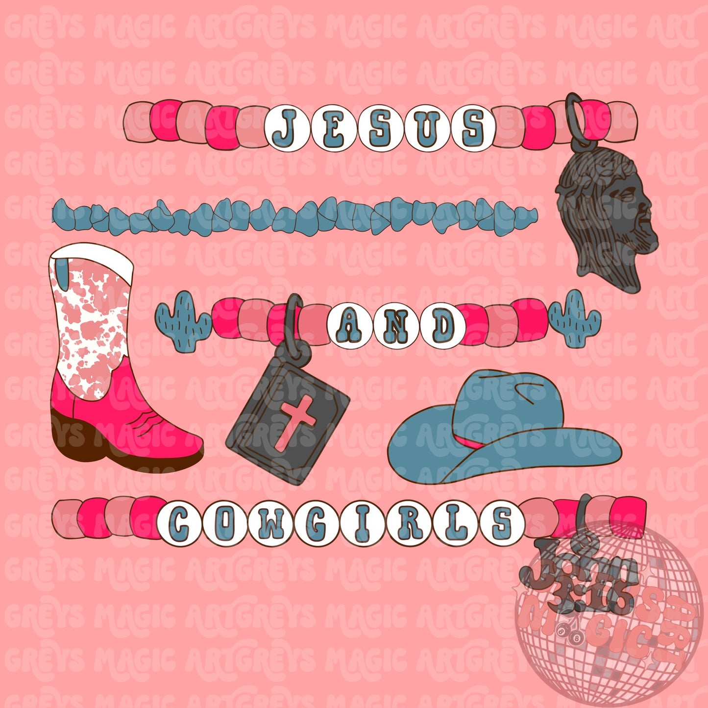 Jesus & Cowgirls PNG