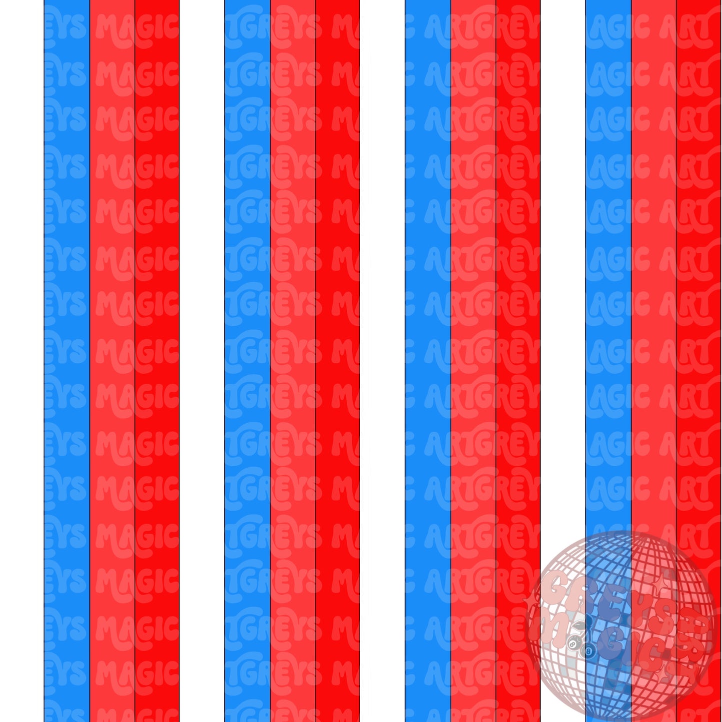 Red White & Blue Striped Seamless File