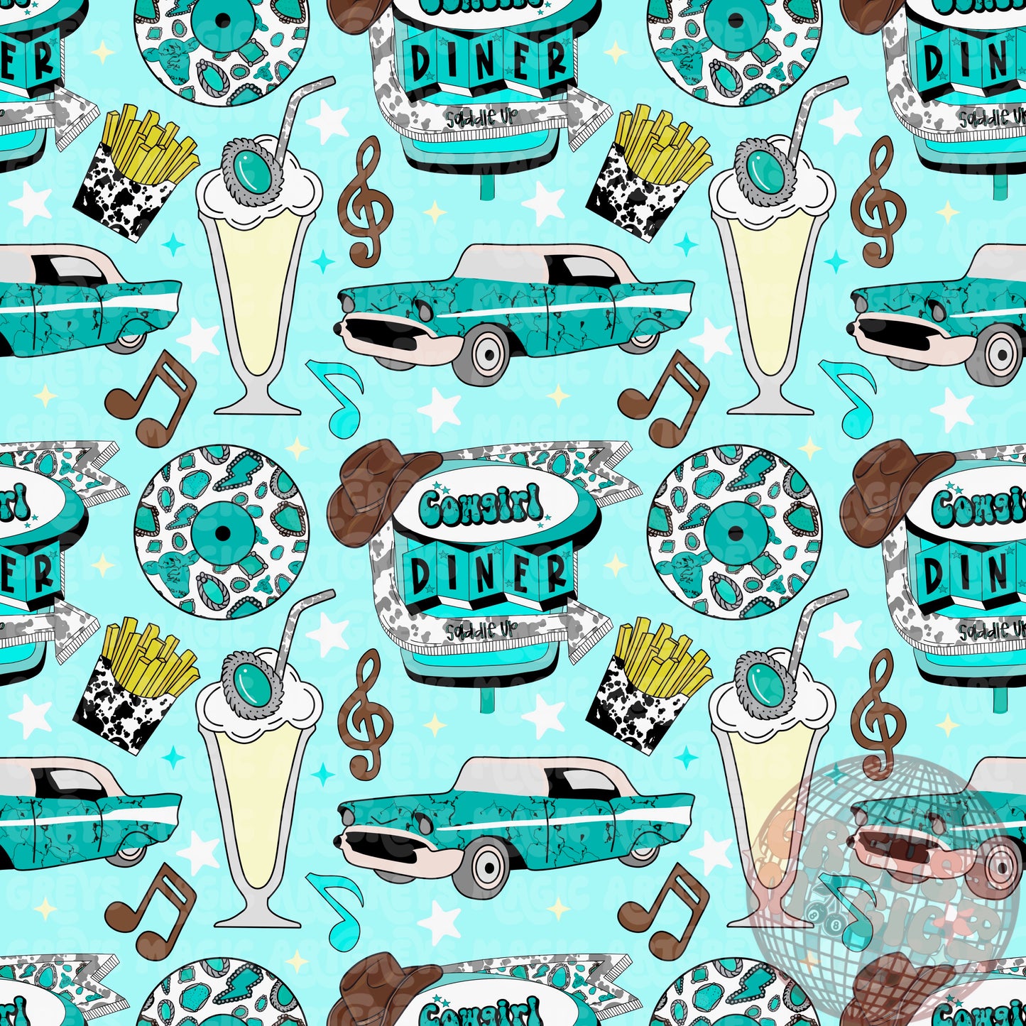 Cowgirl Diner Seamless File