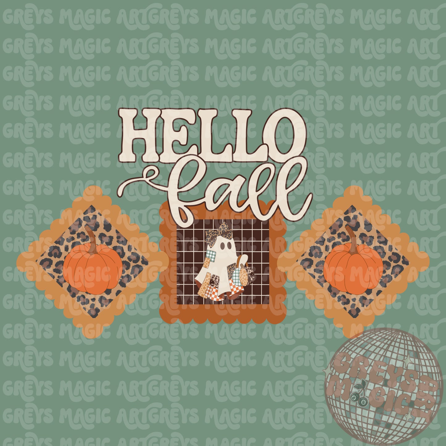 Hello Fall Patches PNG