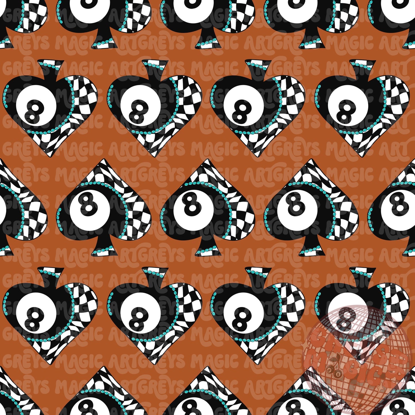 Brown Spades 8Ball Seamless File