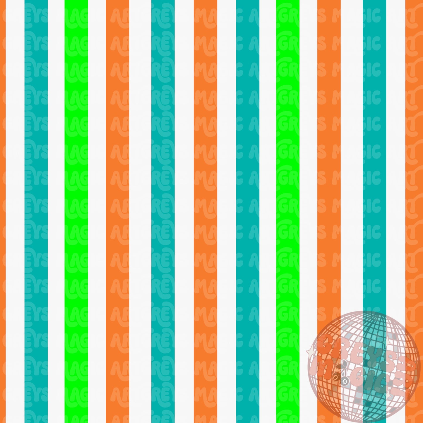 Orange Green Teal Stripes Seamless File