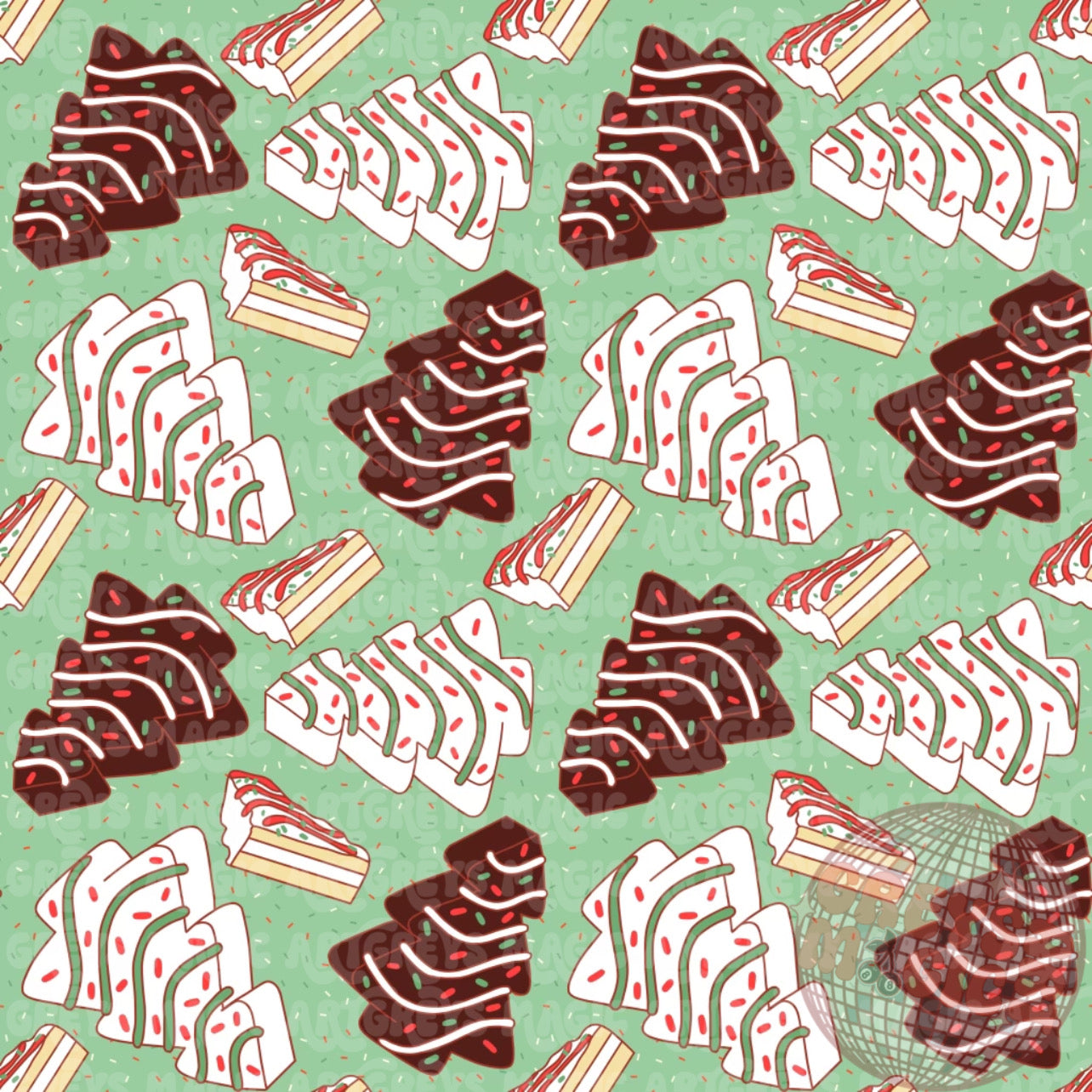 Christmas Tree Cakes Seamless File