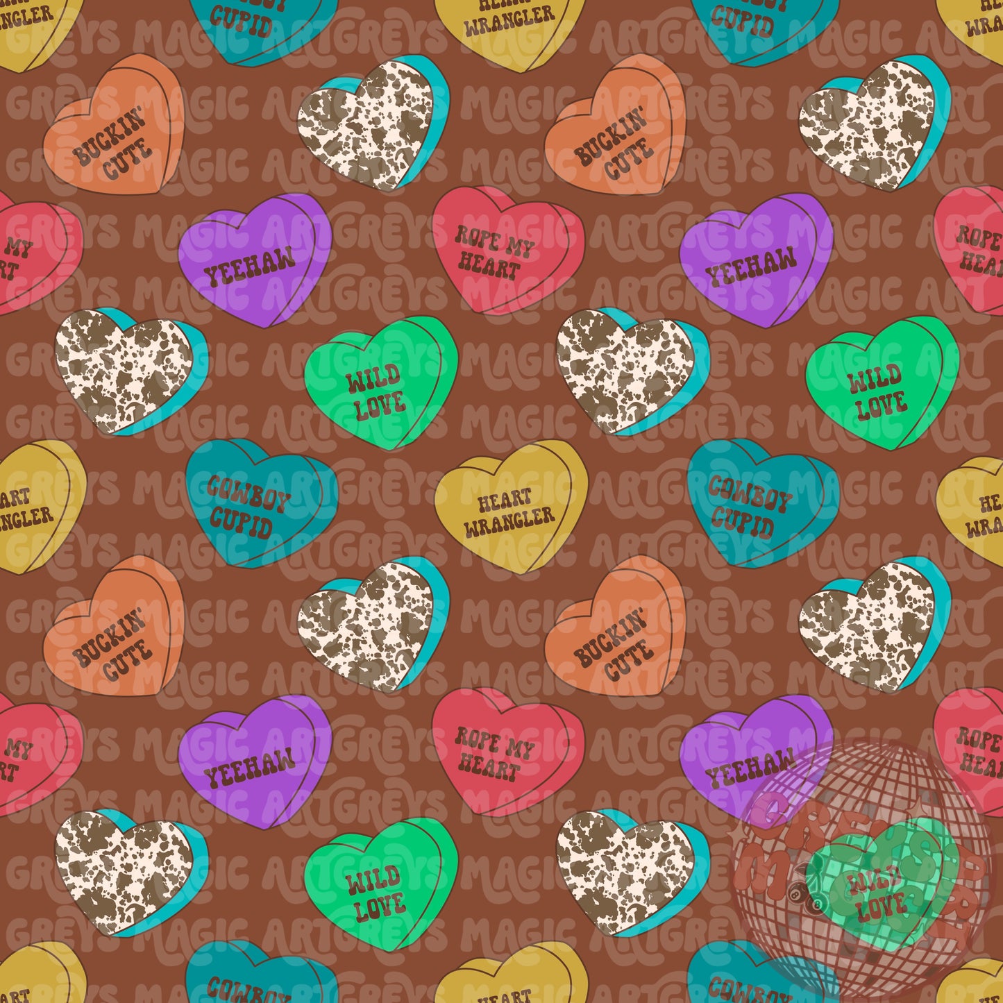 Western Vday Hearts Seamless File