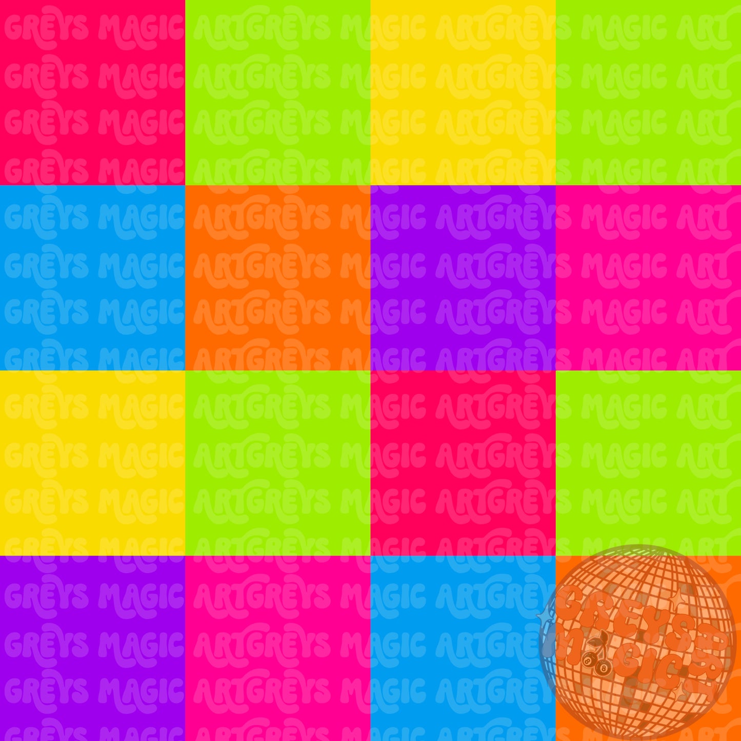 Neon Rainbow Checkered Seamless File