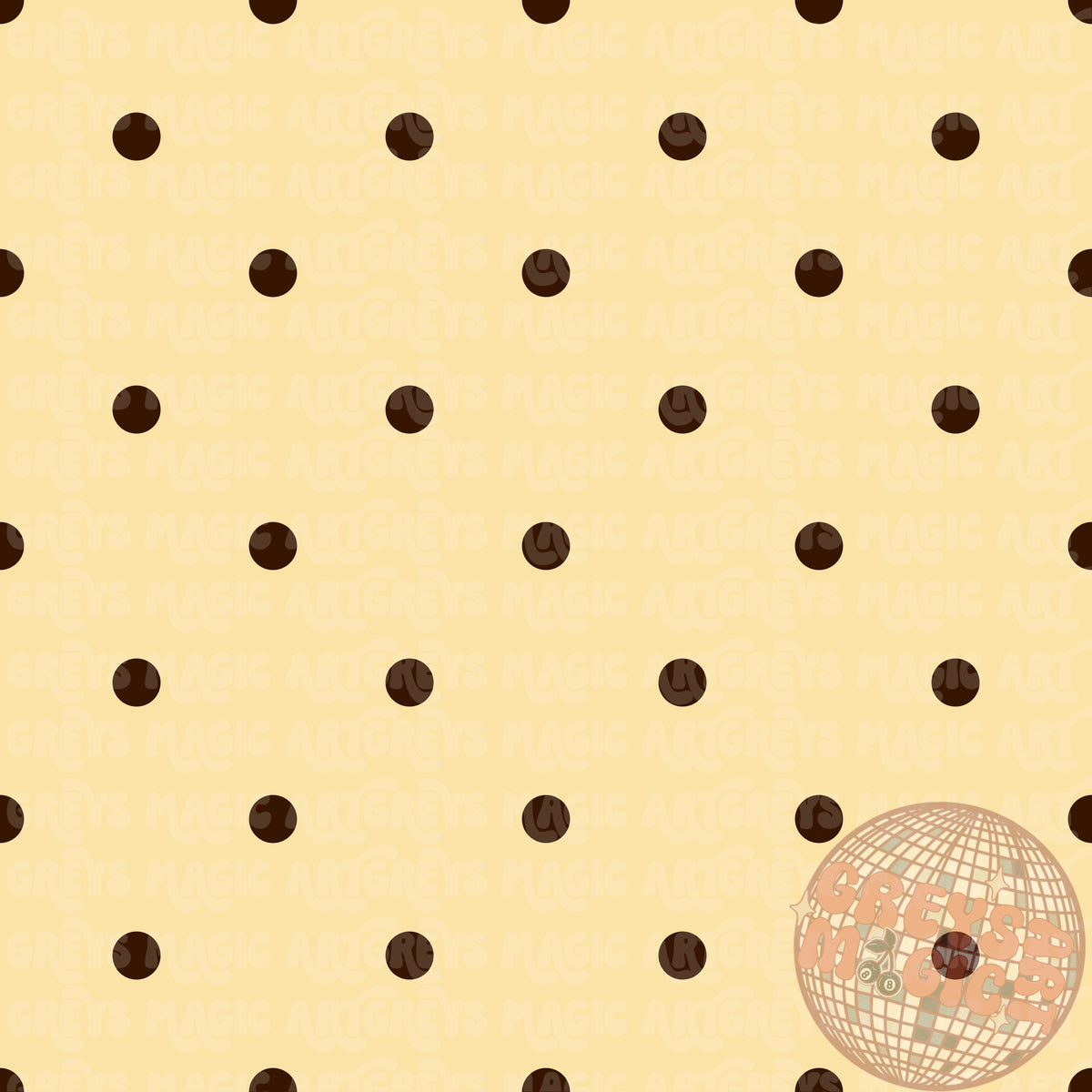 Jesus Saves Polka Dot Cream Brown Coord Seamless File