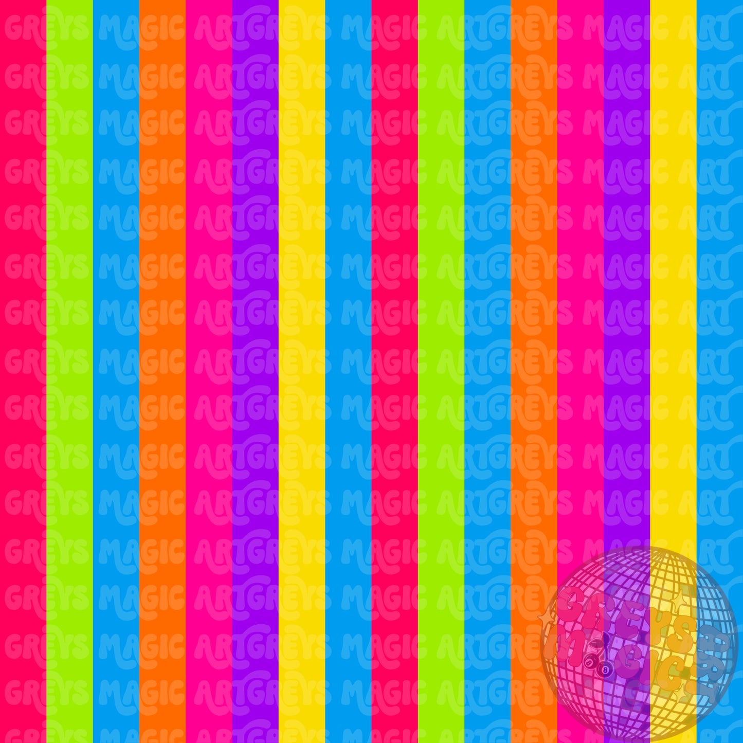 Neon Rainbow Stripes Seamless File