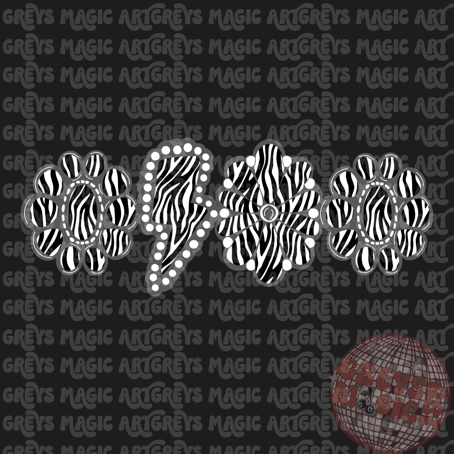 Zebra Concho PNG