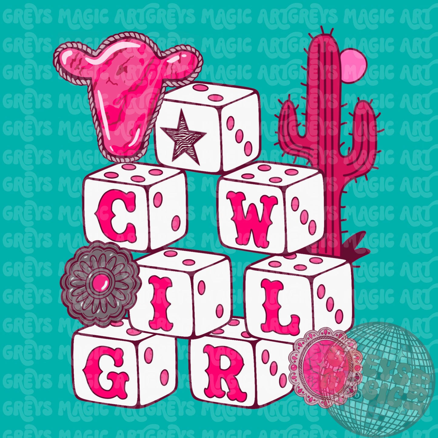 Cowgirl Blocks PNG