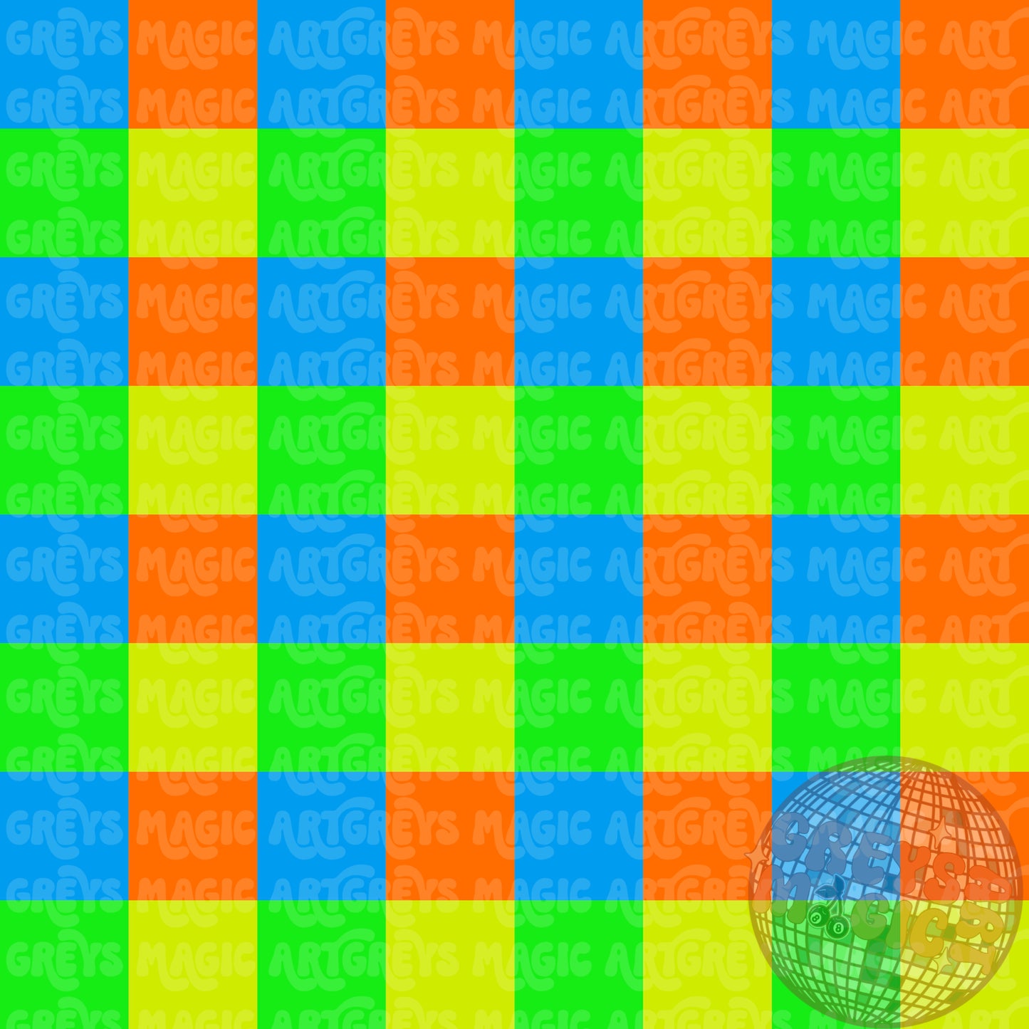 Neon Boy Checkered Seamless File