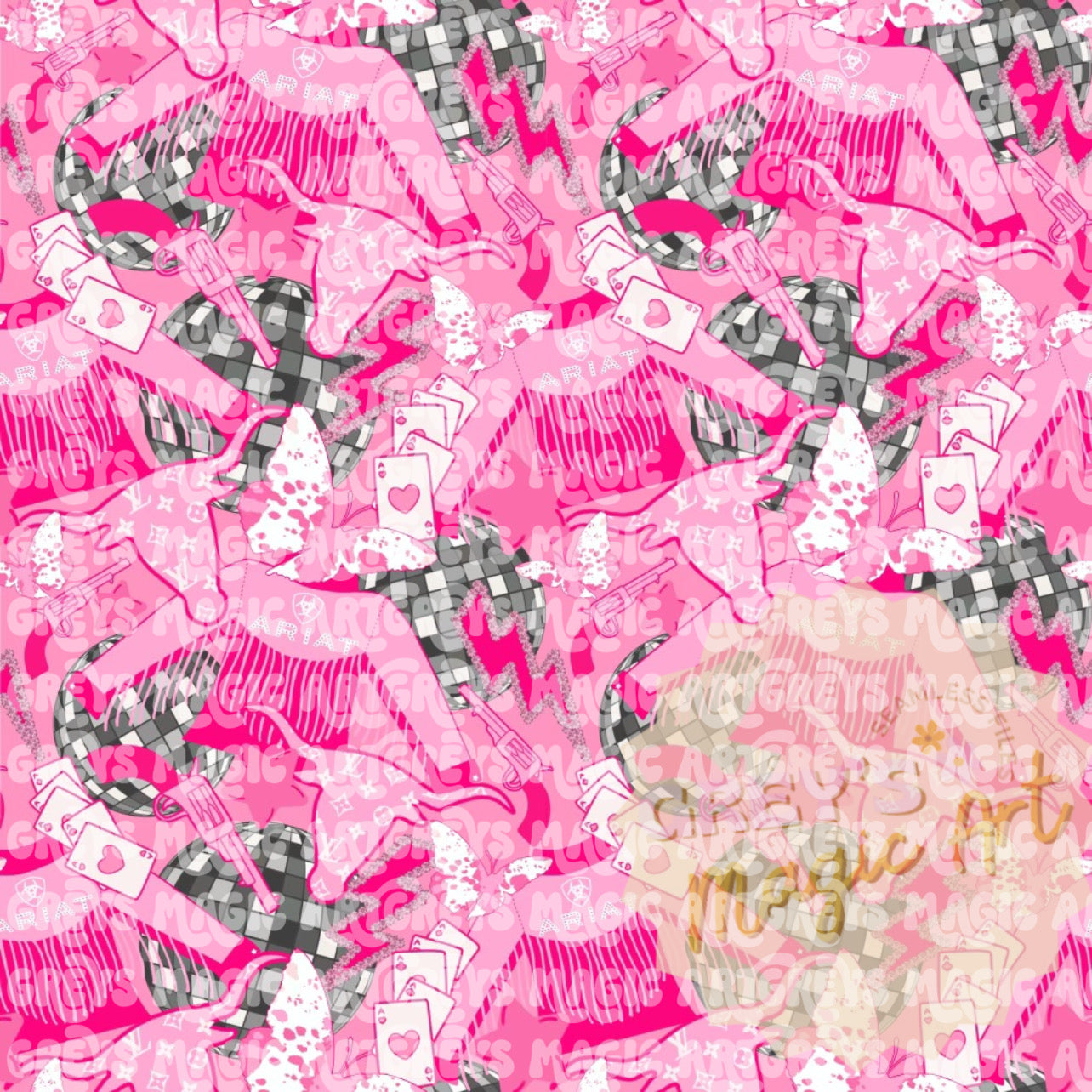 Pink Retro cowgirl mash