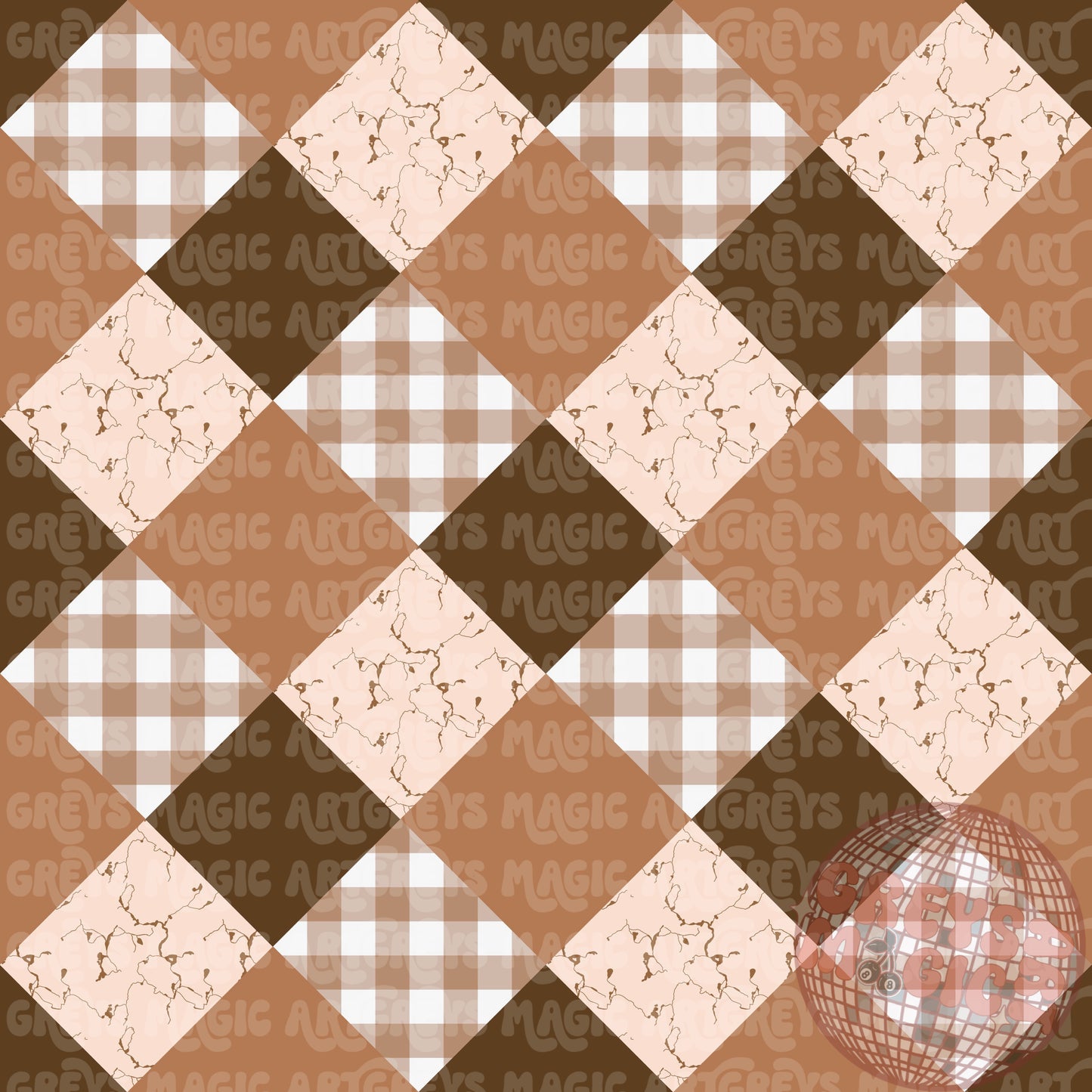 Fall Diamond Squares Seamless File