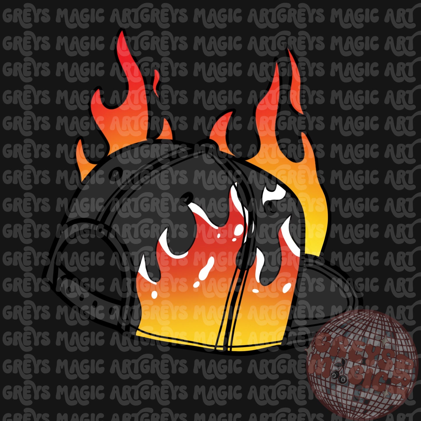 Fire SnapBack Hat PNG
