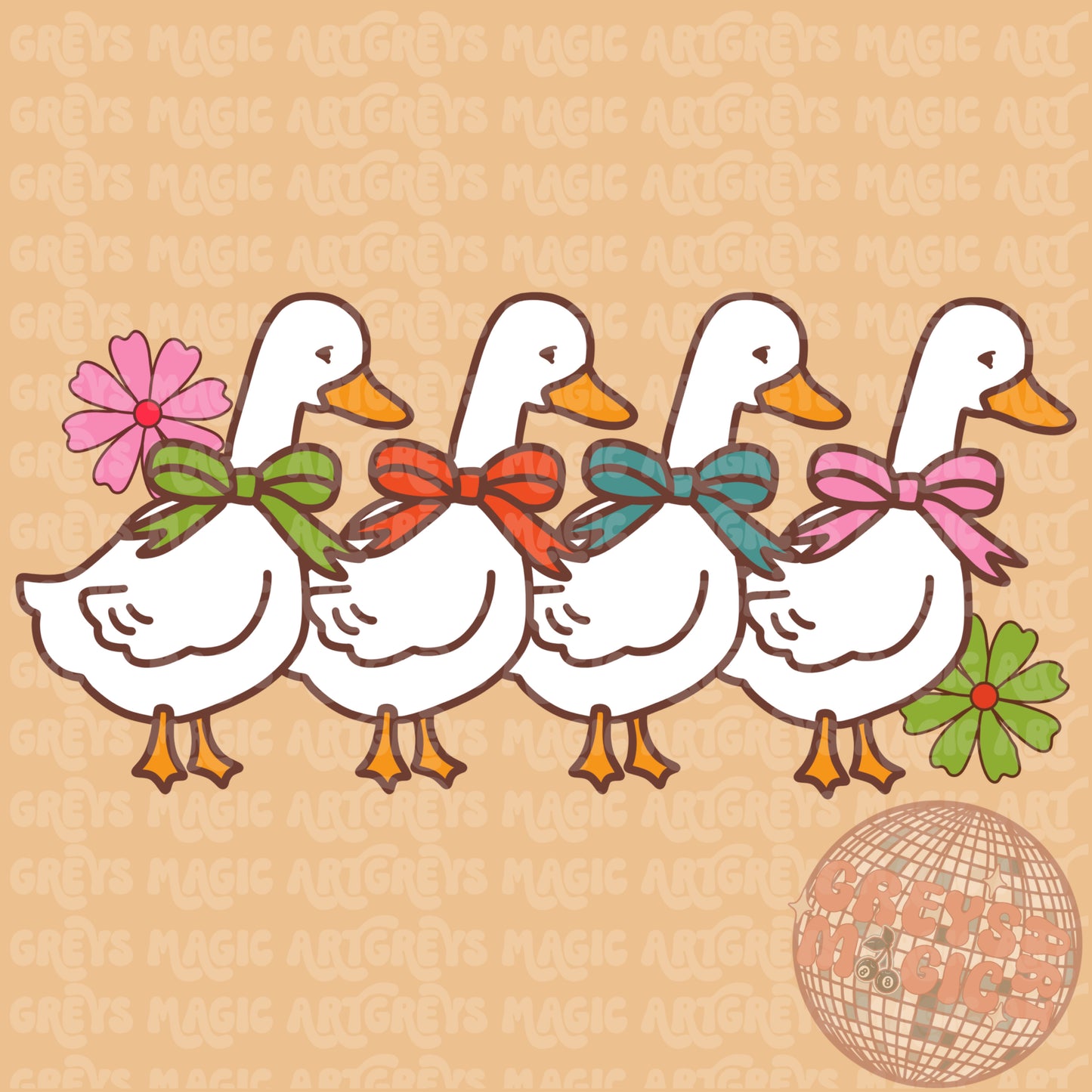 Spring Geese PNG