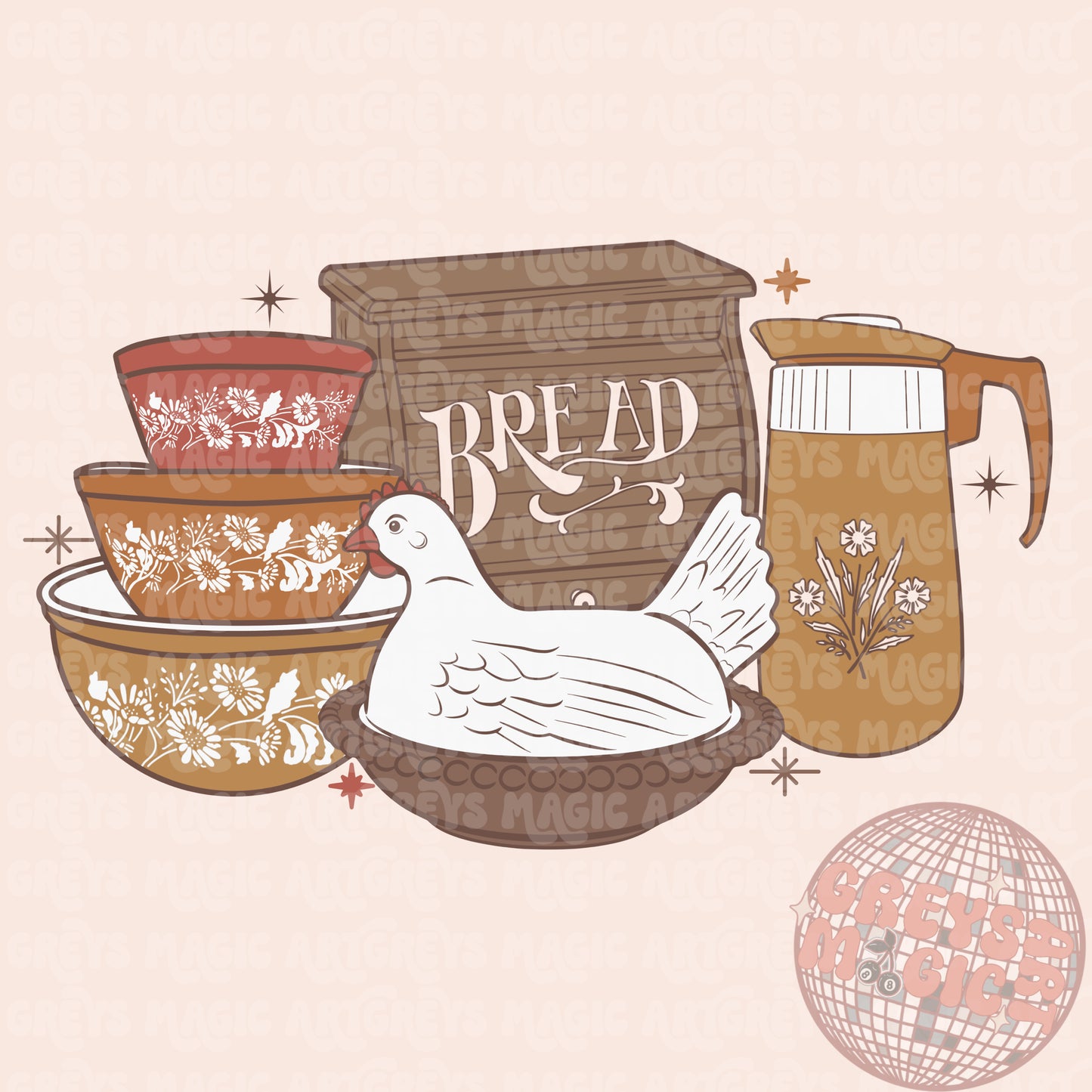 Neutral Vintage Thrifting PNG