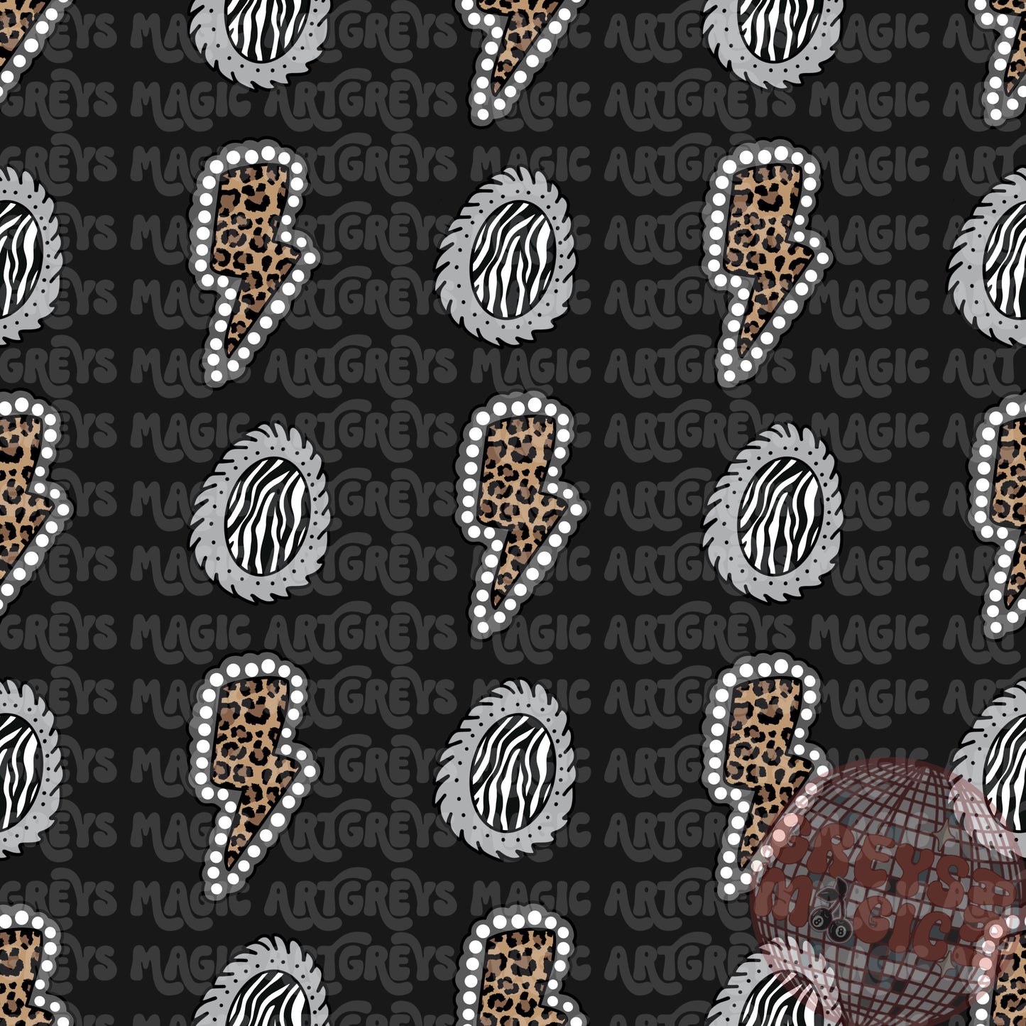 Zebra And Cheetah Conchos Seamless File