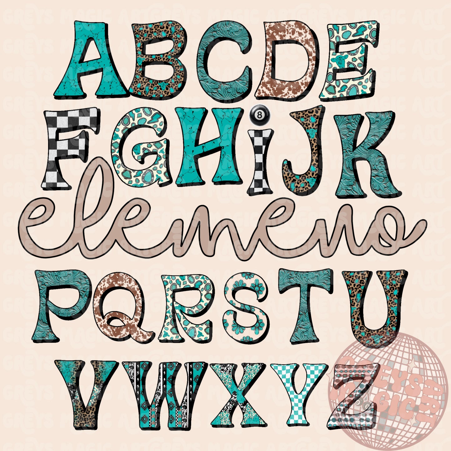 ABC Western Alphabet PNG