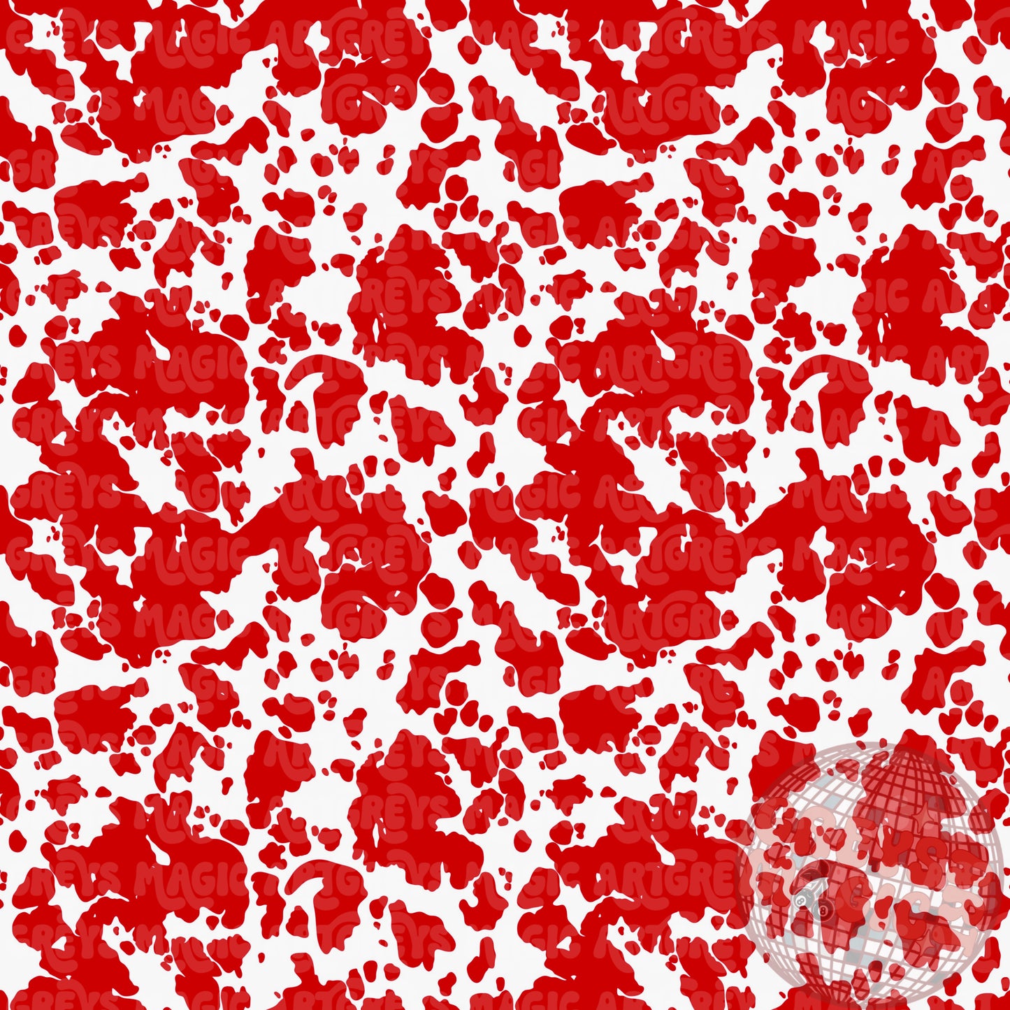 Bright Red Cowprint Seamless File