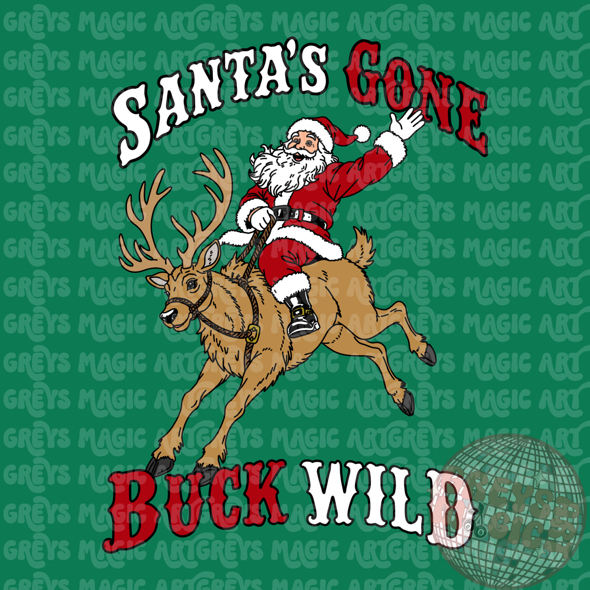 Santa’s Gone Buck Wild PNG