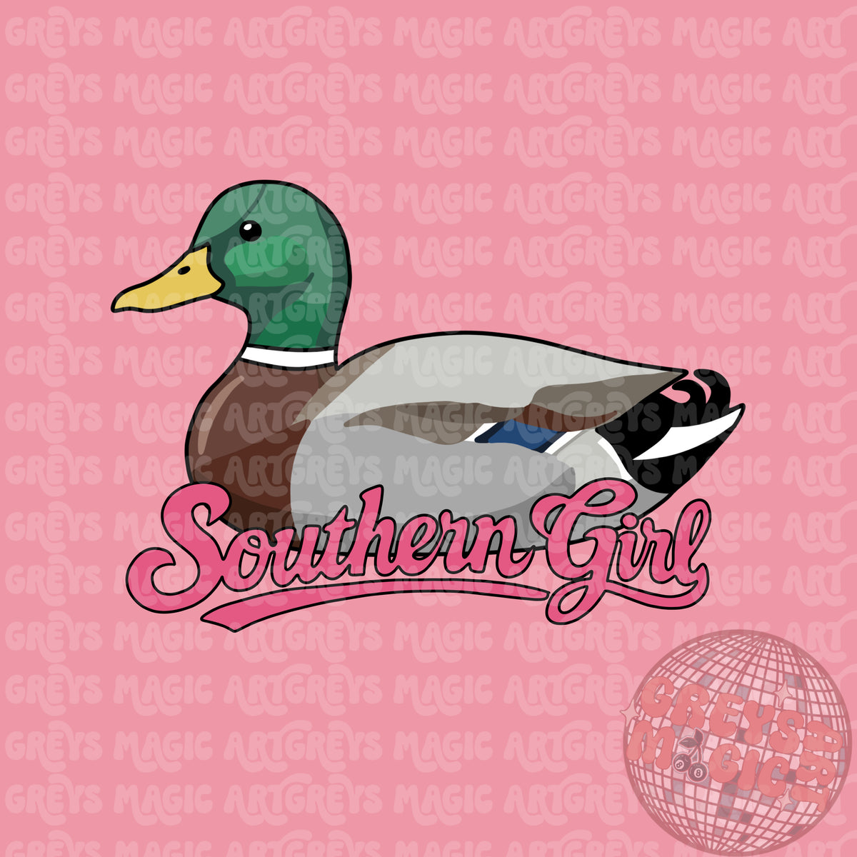 Southern Girl Mallard Duck PNG