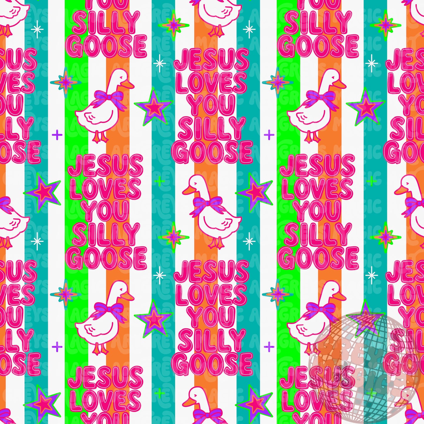 Jesus Loves You Silly Goose Seamless File