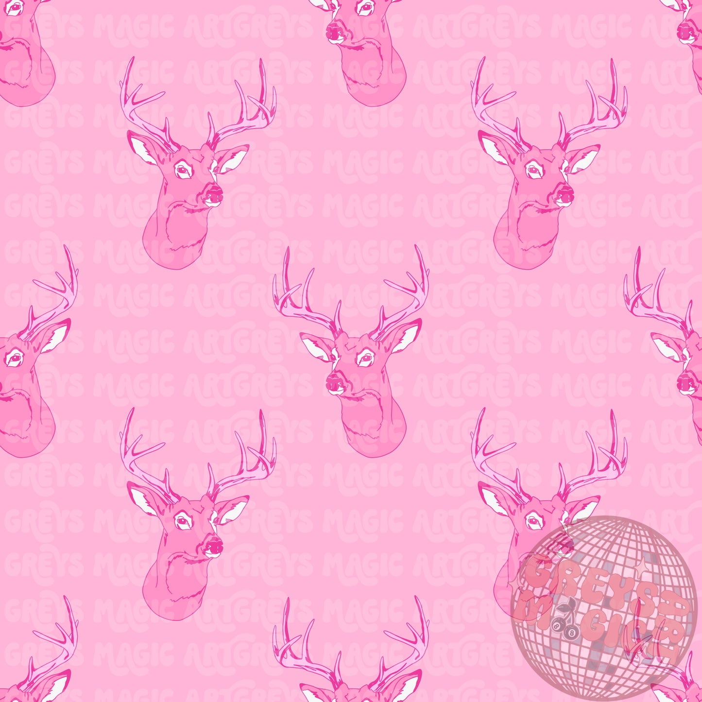 Pink Deer Seamless File
