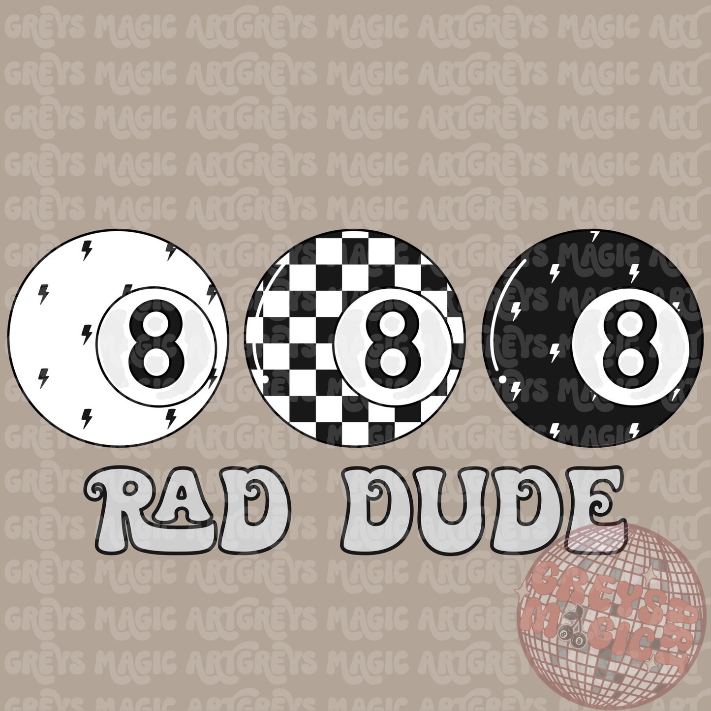 Rad Dude 8Ball PNG