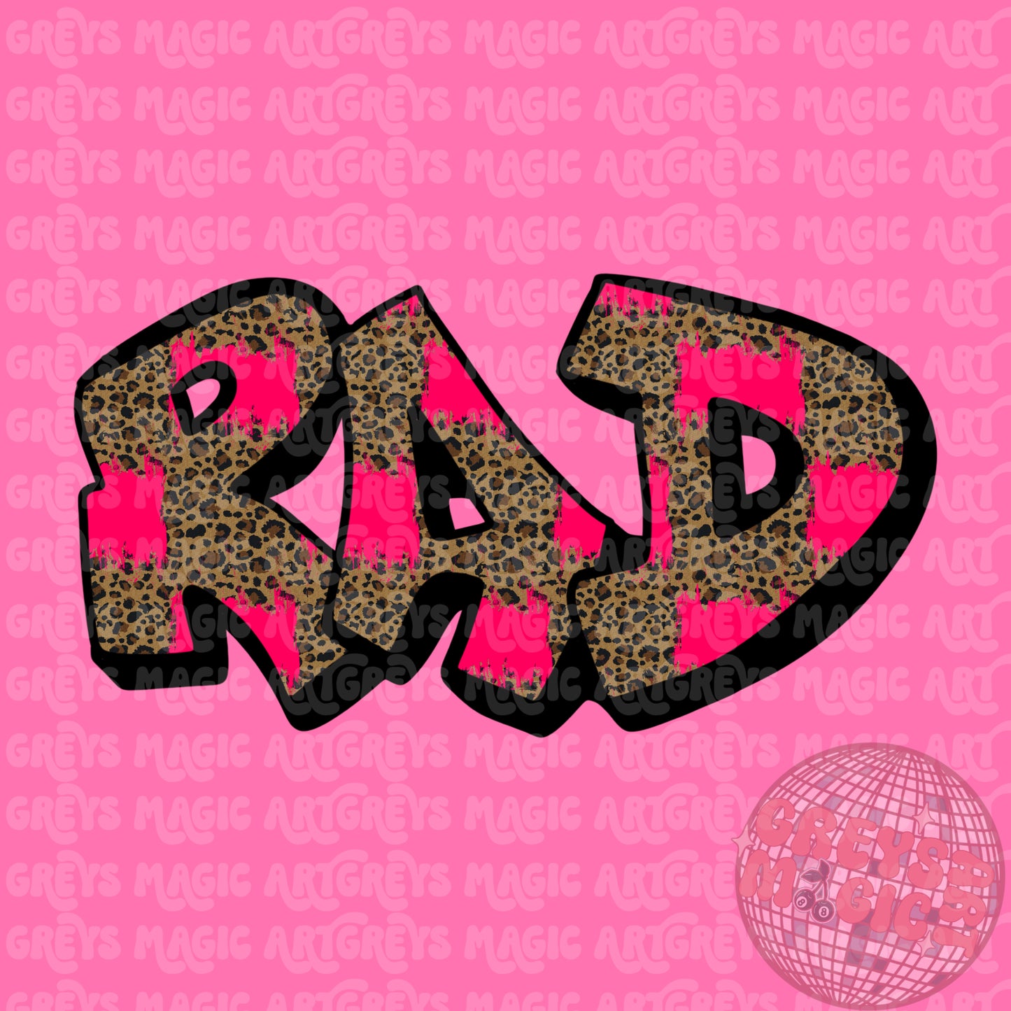 Rad Pink Cheetah PNG