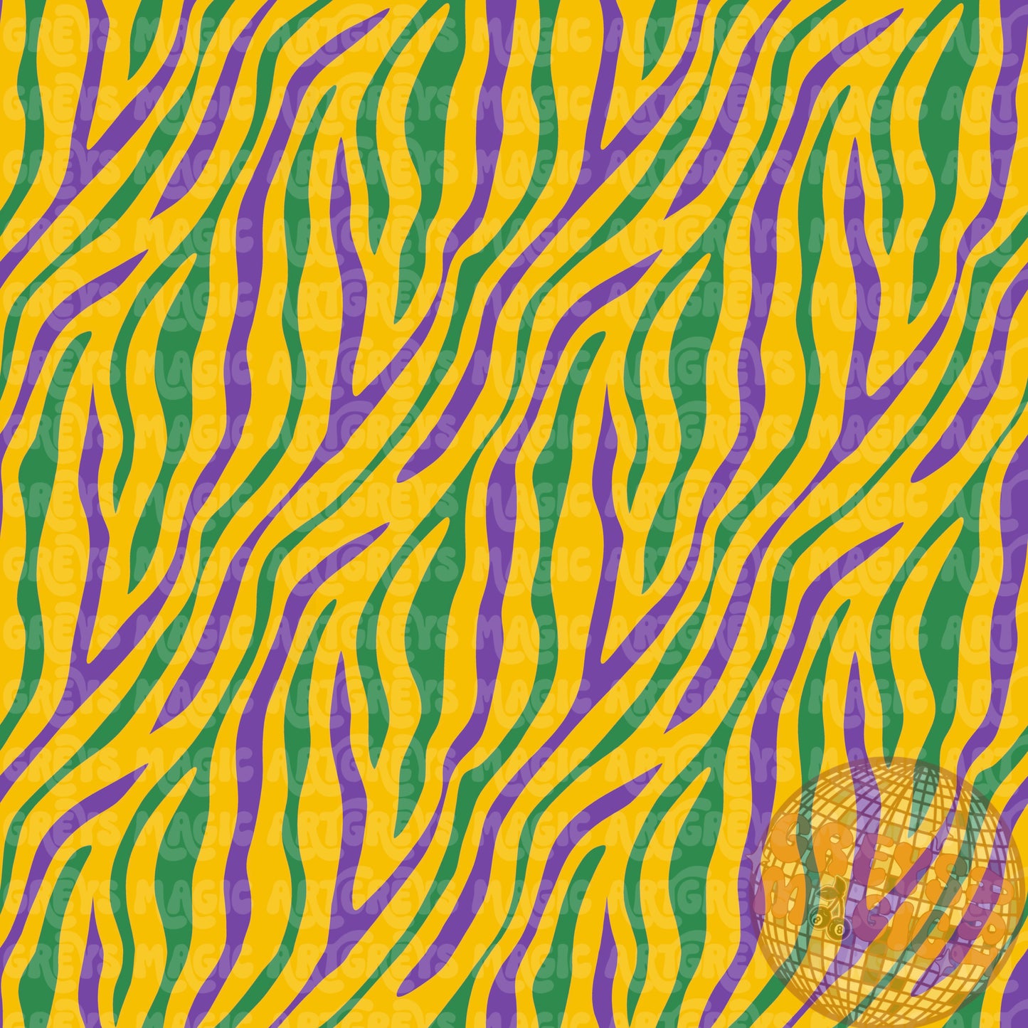 Mardi Gras Zebra Seamless File