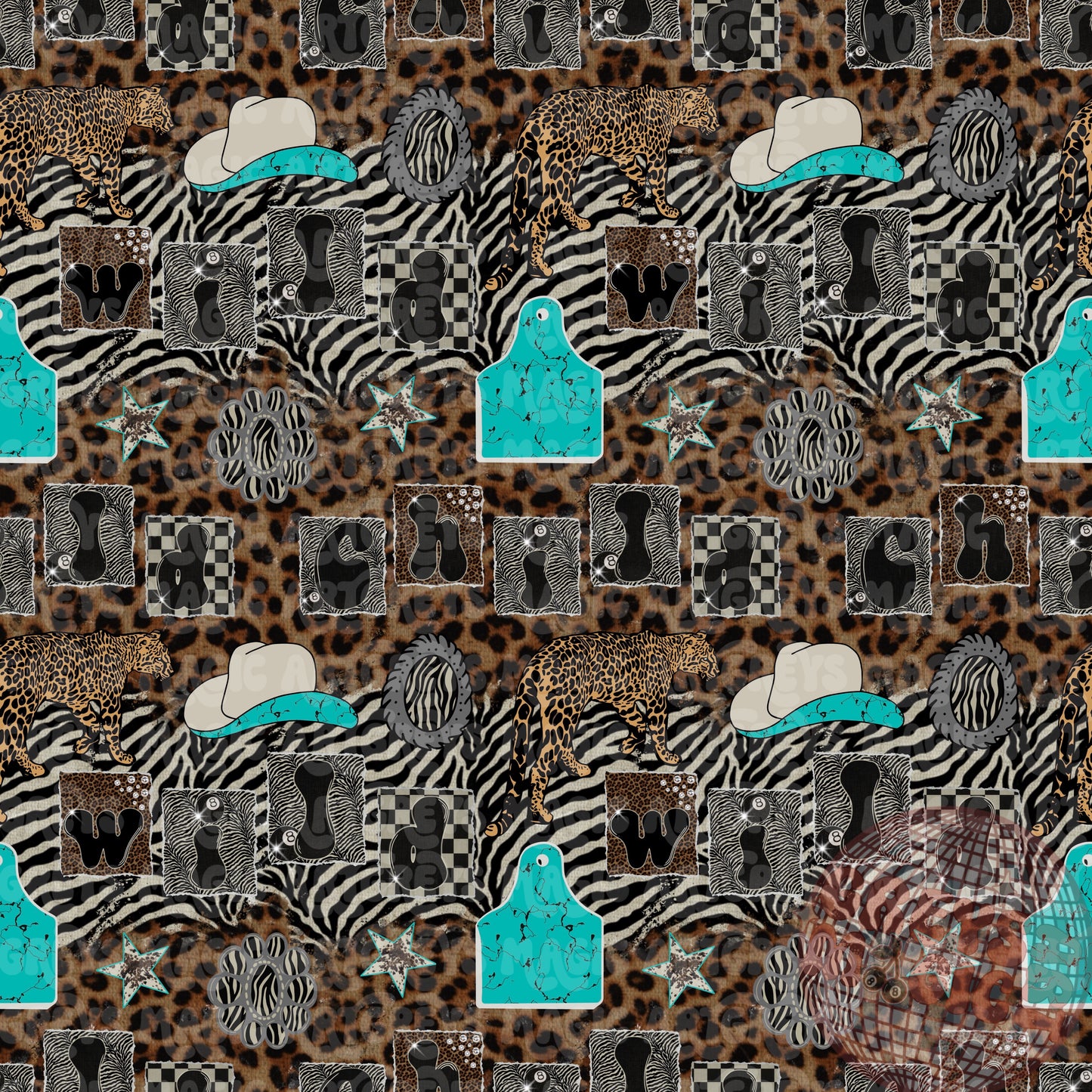 Western Wild Child Cheetah Zebra Seamless File
