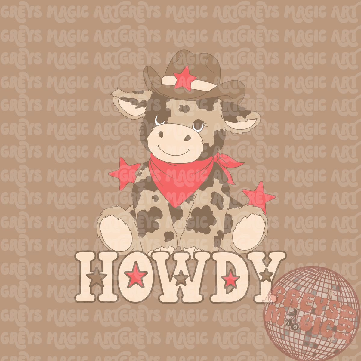 Howdy Neutral Cow PNG