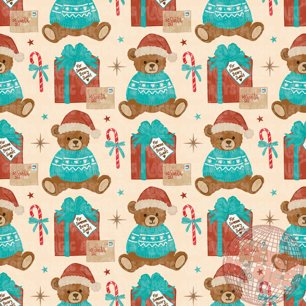 Someone Beary Sweet Gift Bear Seamless File
