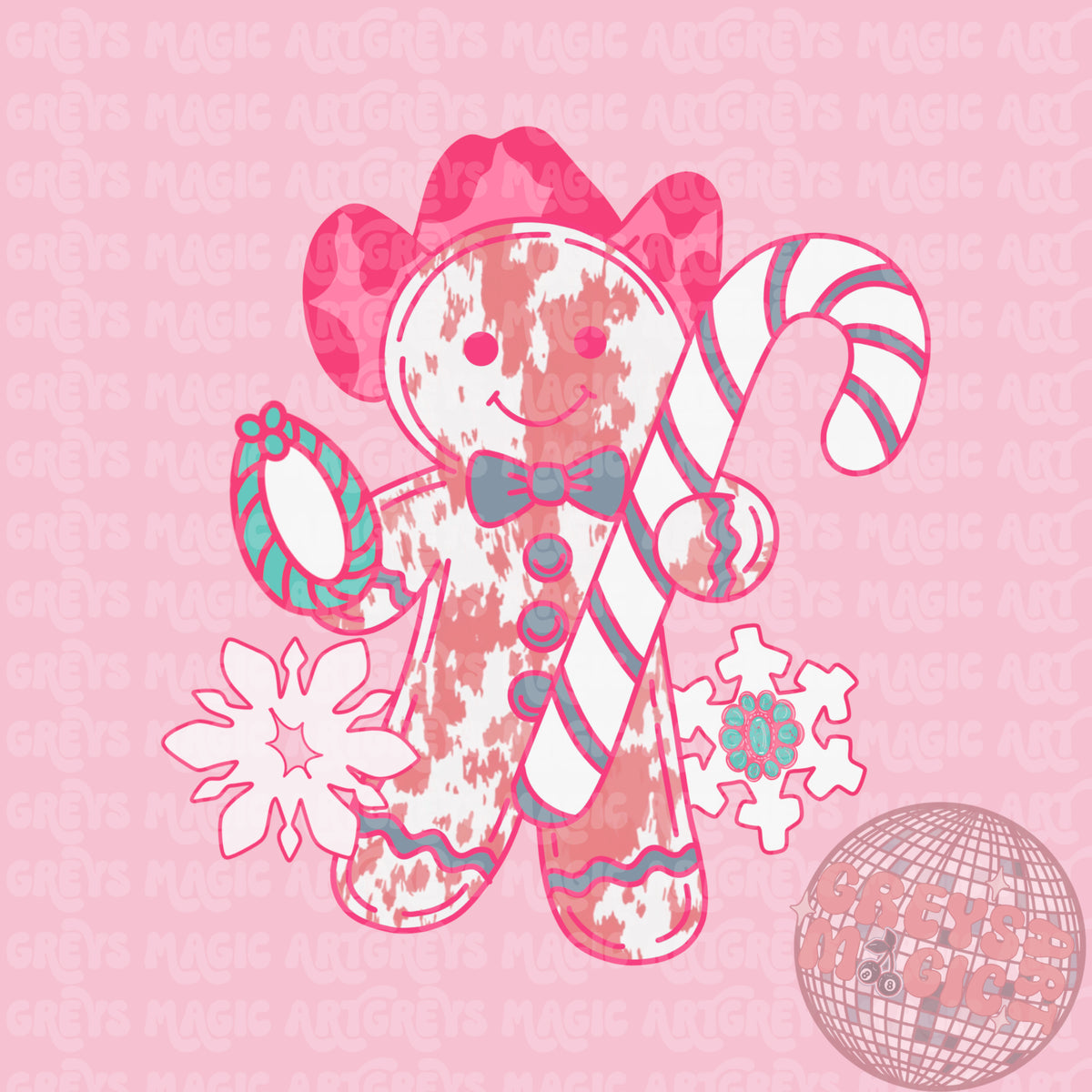 Howdy Girl Gingerbread Man PNG