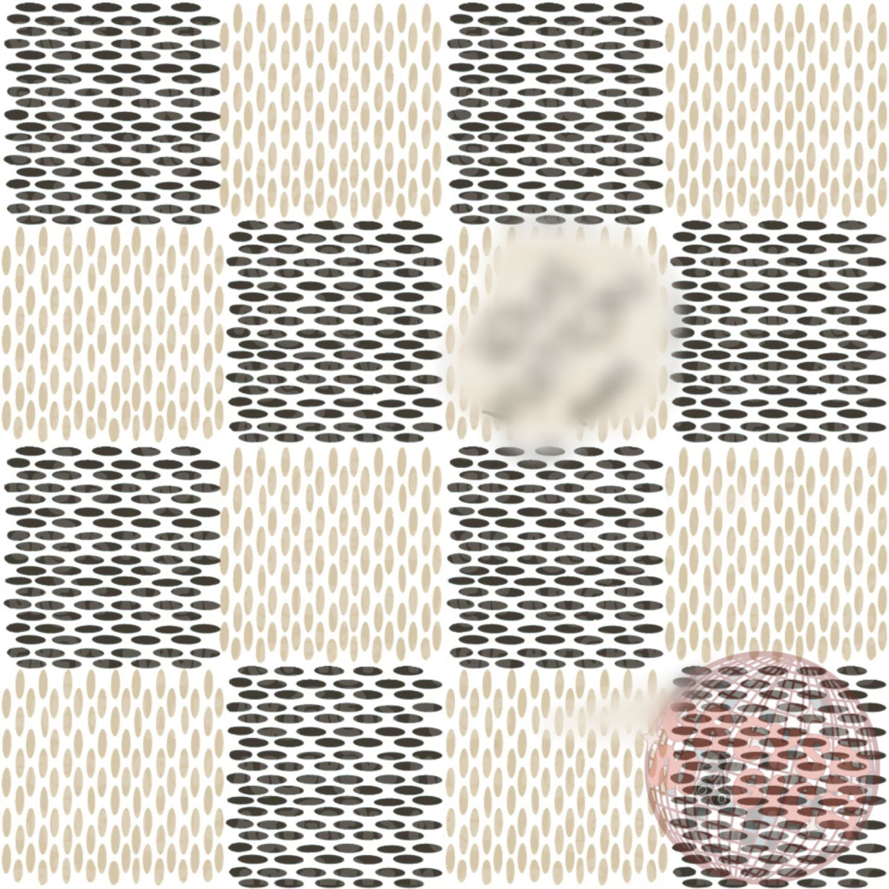 Cream Boujee Checkered Coord Seamless File