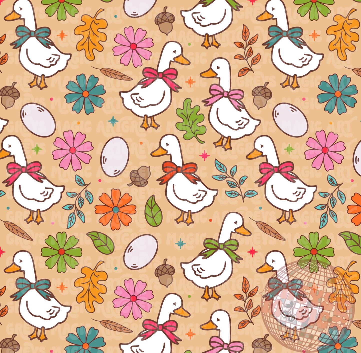 Spring Geese Seamless File