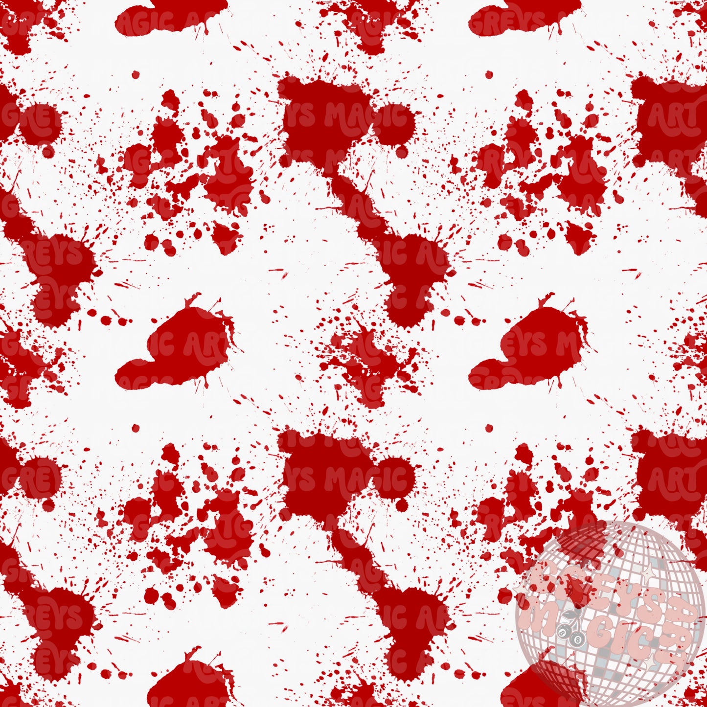 Blood Splatter On White Seamless File