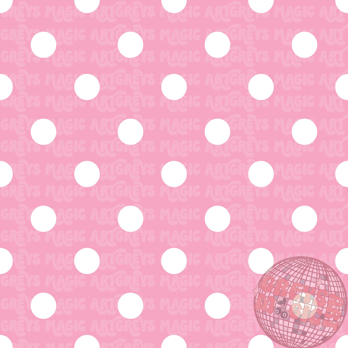 Pink And White Polka Dots Seamless File