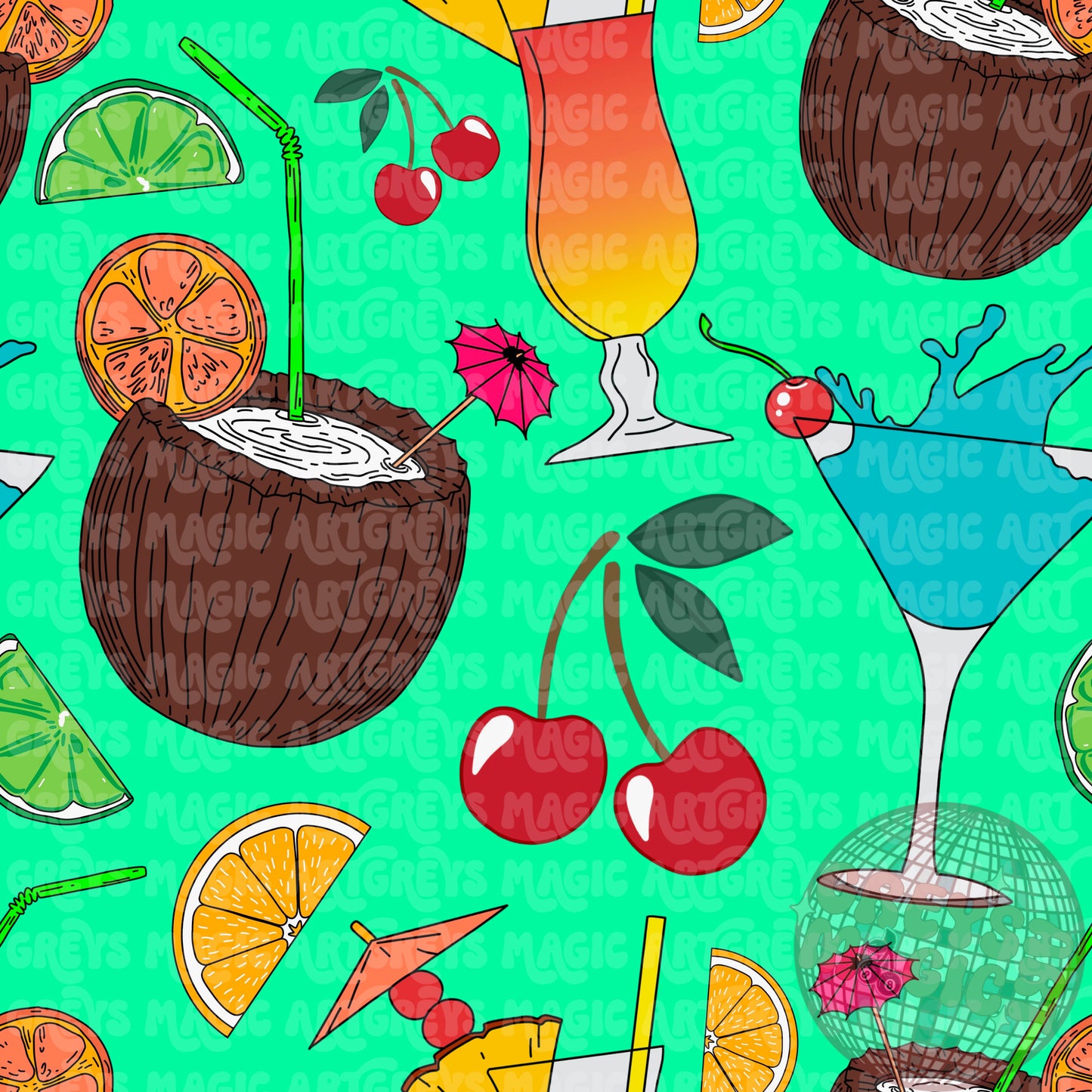 Beach Drinks Seamless File