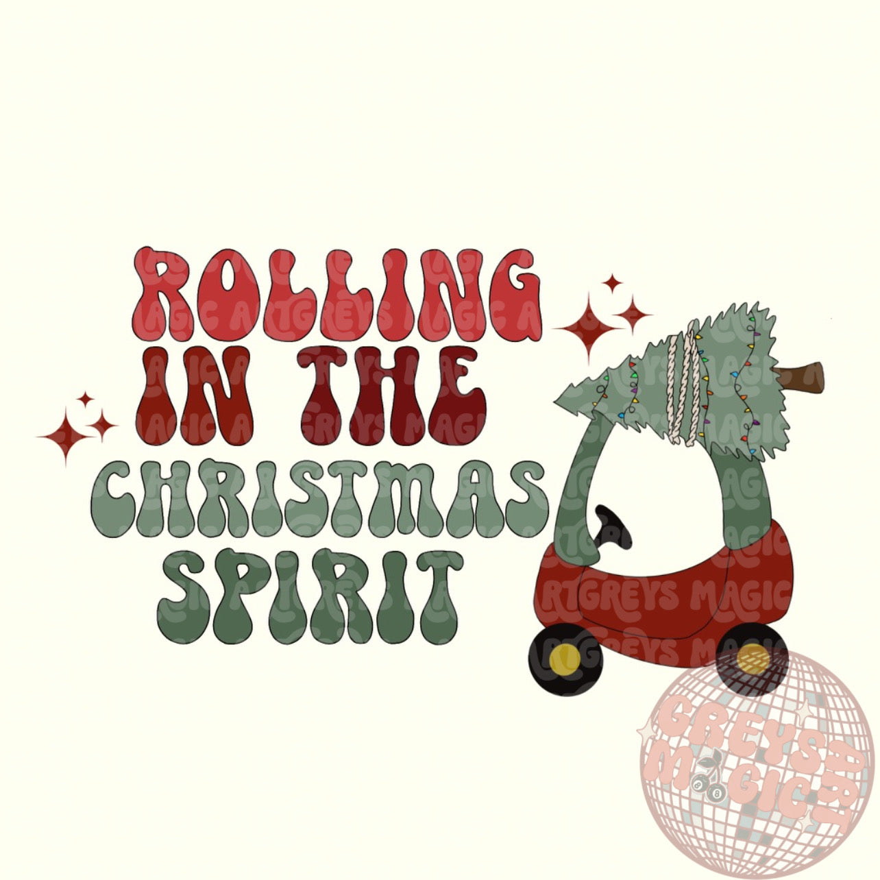 Rolling in The Christmas Spirit PNG