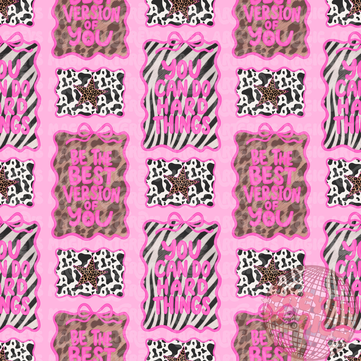 Retro Motivational Bow Mirrors Seamless File