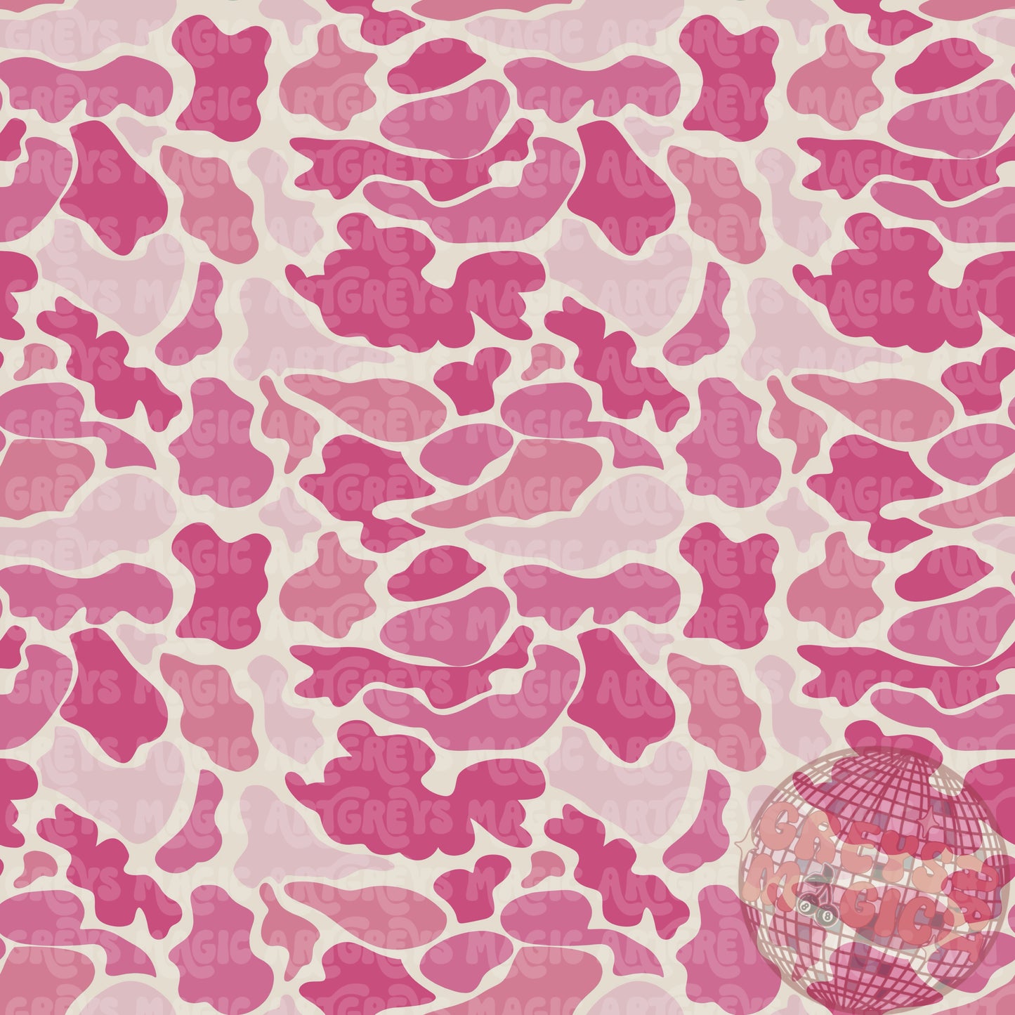 Pink Vintage Camo Christmas Coord Seamless File