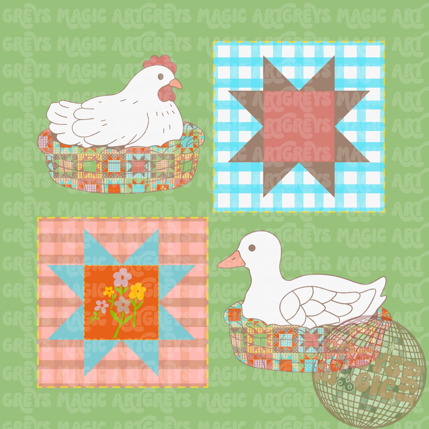 Granny Chicken & Duck PNG