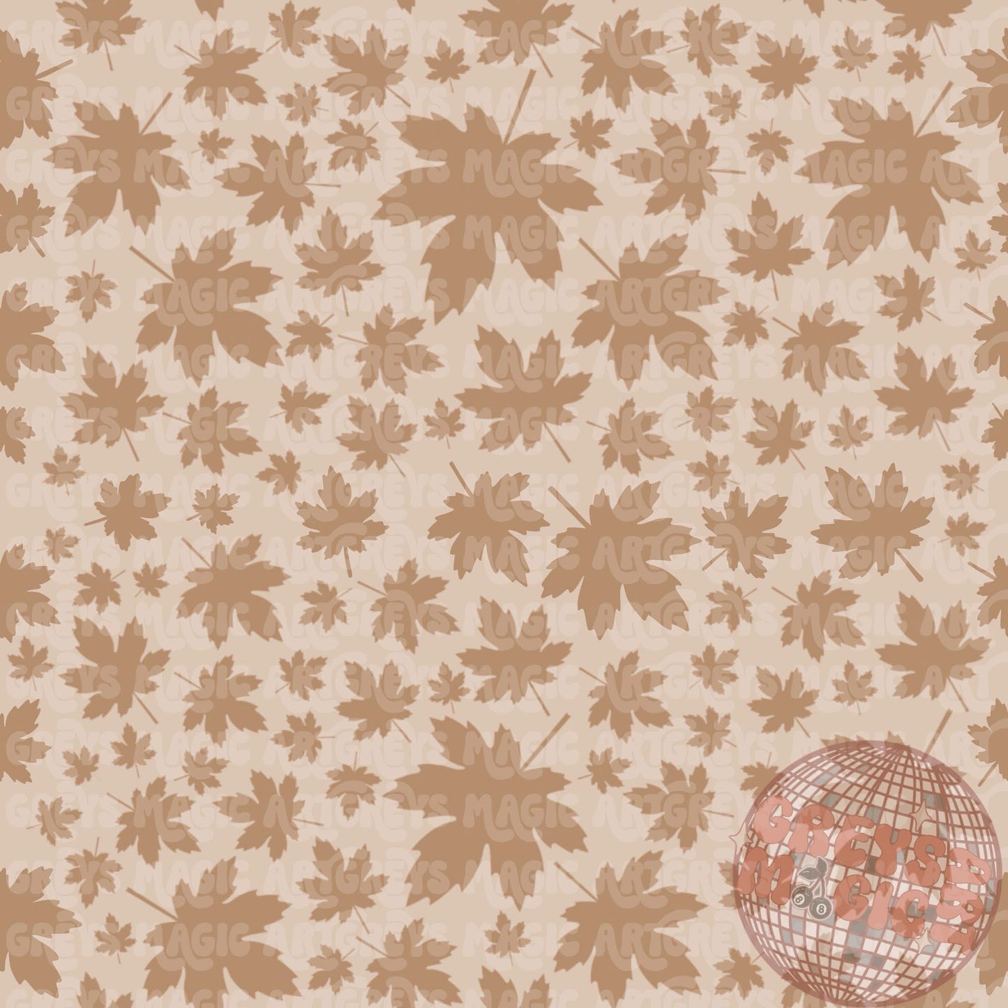 Neutral Fall Leaves Seamless File